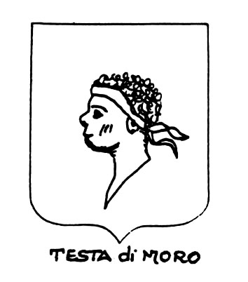 Image of the heraldic term: Testa di moro